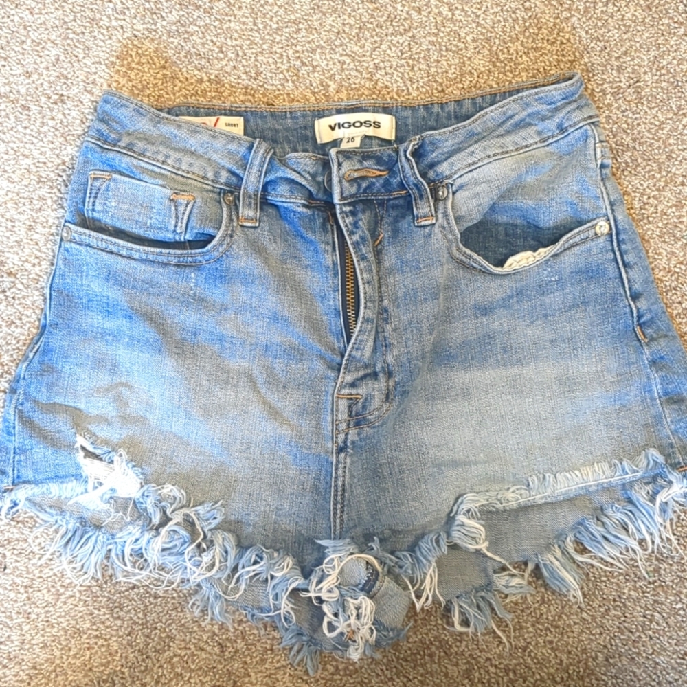 Vigoss Distressed High Waist Shorts